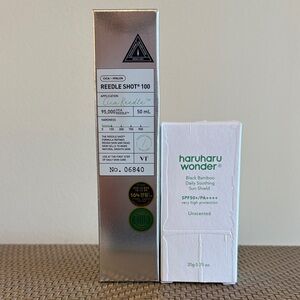 VT Reedle Shot 100 50ml + haruharu wonder Black Bamboo Soothing Sun Shield SPF